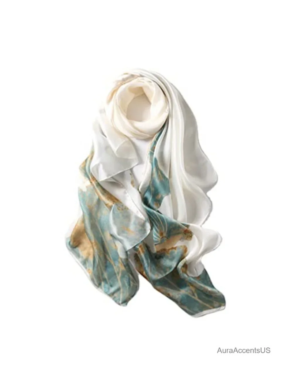 100% Polyester Satin Silk Feel Fashion Scarf Long Lightweight Shawl